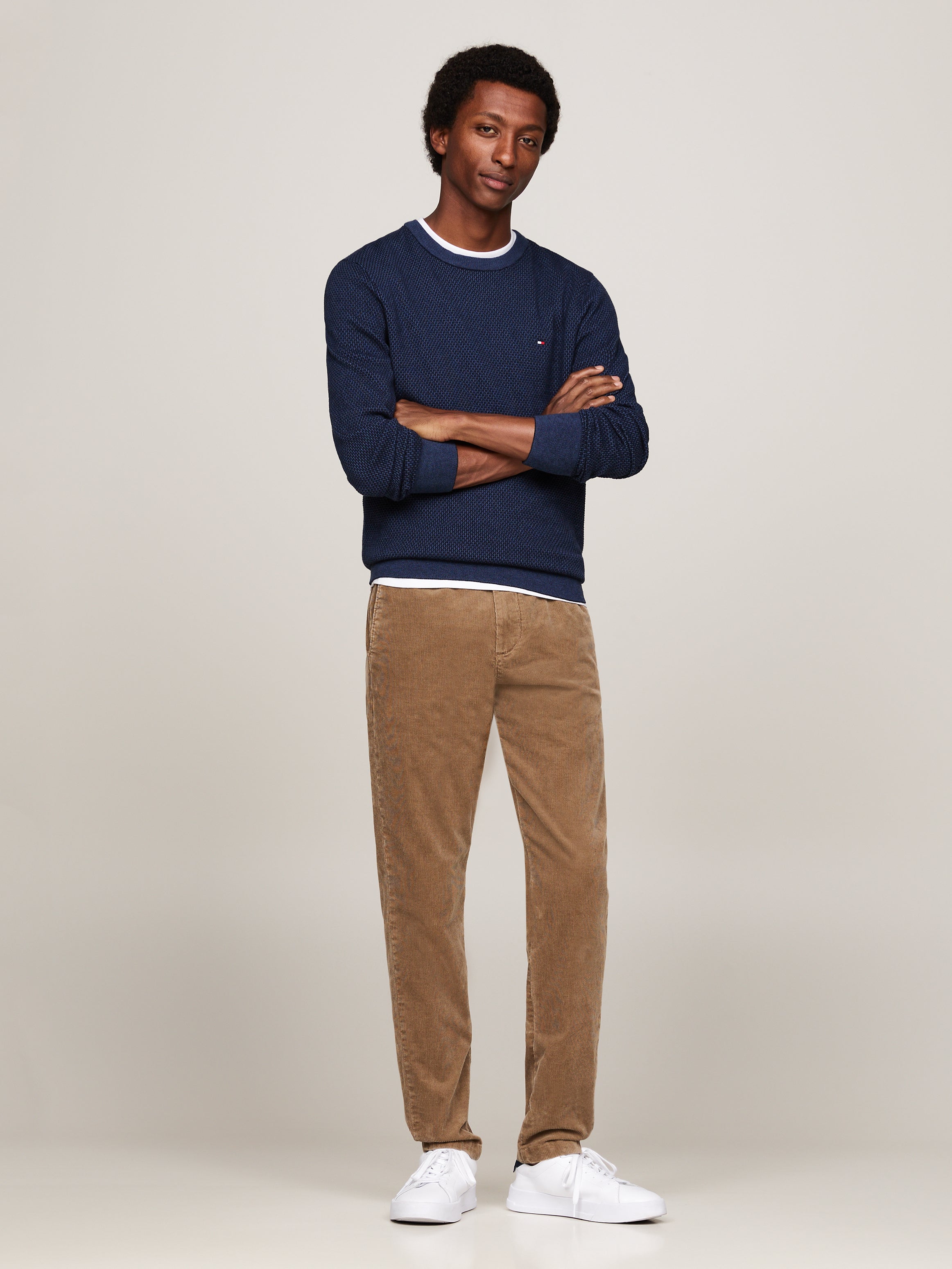 An image of the Tommy Hilfiger Pure Wool Cable Knit Jumper