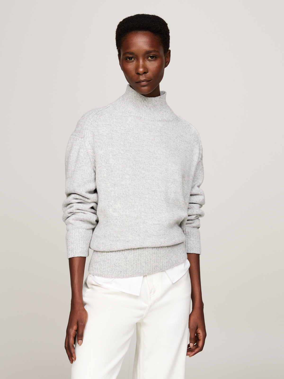 An image of the Tommy Hilfiger Wool Blend Mock Turtleneck Jumper