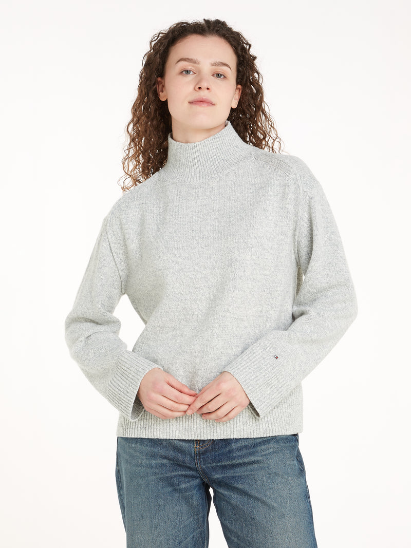 An image of the Tommy Hilfiger Wool Blend Mock Turtleneck Jumper