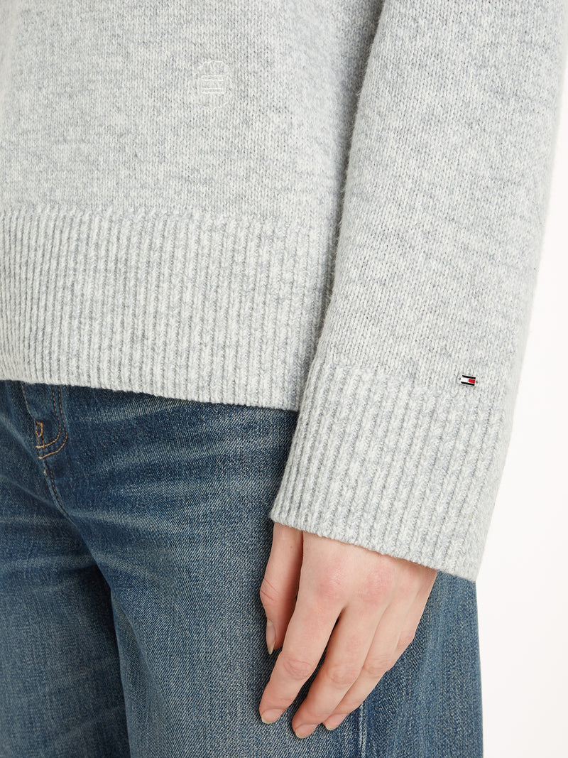 An image of the Tommy Hilfiger Wool Blend Mock Turtleneck Jumper