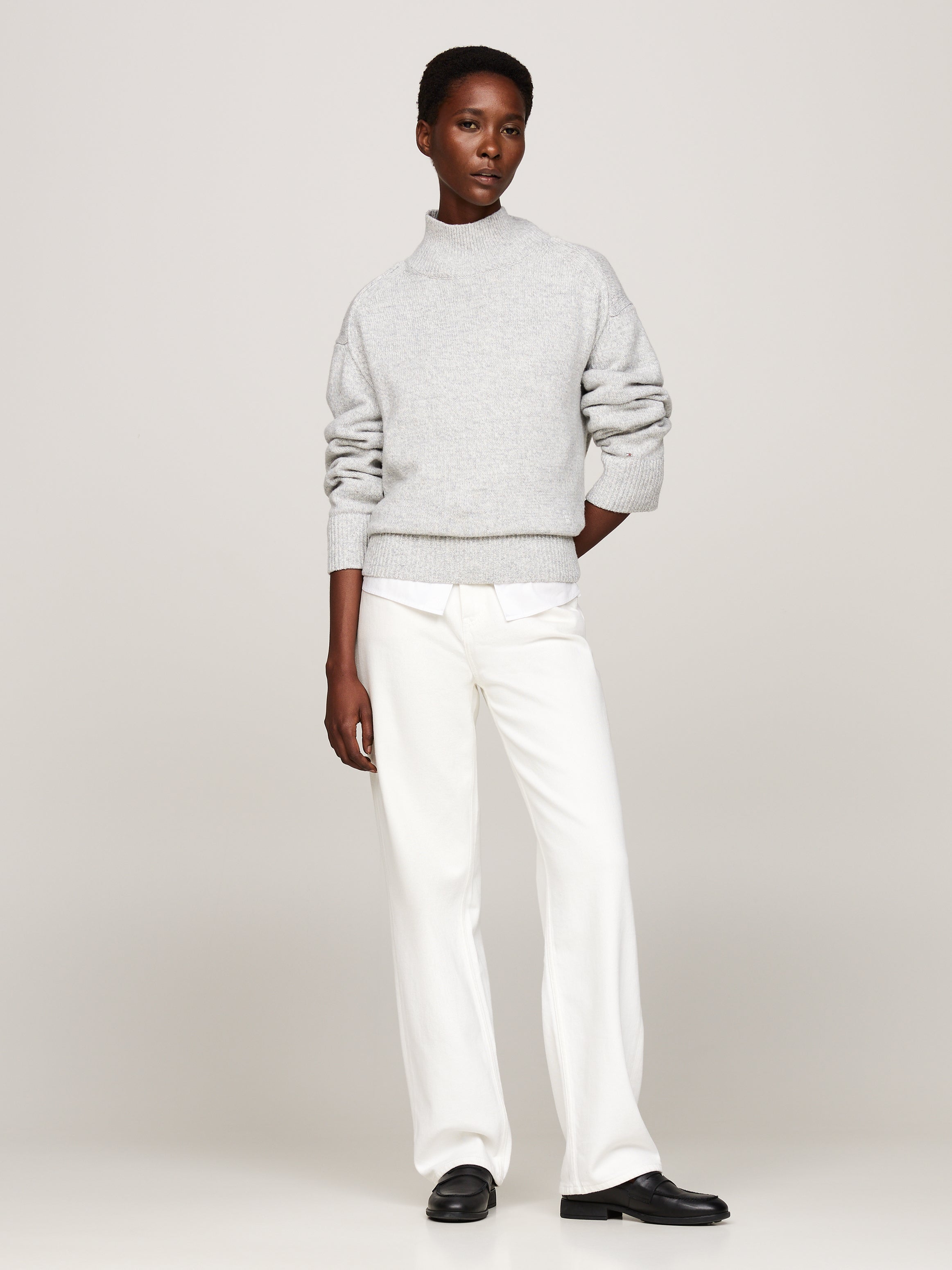 An image of the Tommy Hilfiger Wool Blend Mock Turtleneck Jumper