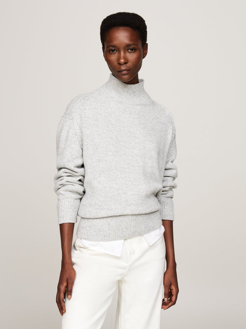 An image of the Tommy Hilfiger Wool Blend Mock Turtleneck Jumper