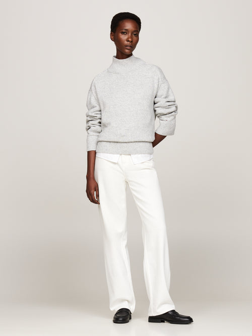 An image of the Tommy Hilfiger Wool Blend Mock Turtleneck Jumper