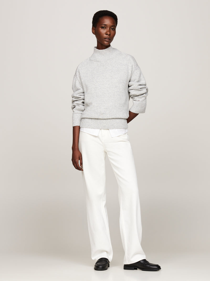 An image of the Tommy Hilfiger Wool Blend Mock Turtleneck Jumper