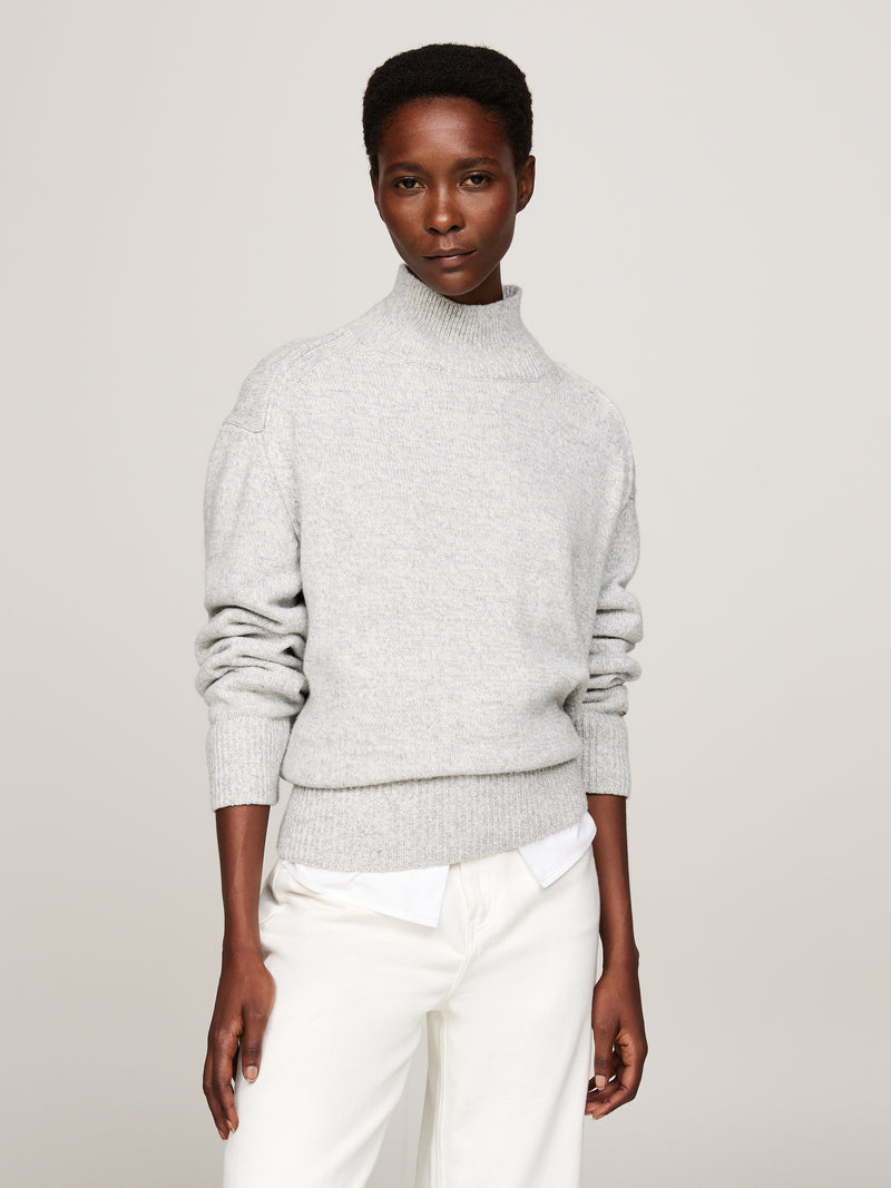 An image of the Tommy Hilfiger Wool Blend Mock Turtleneck Jumper