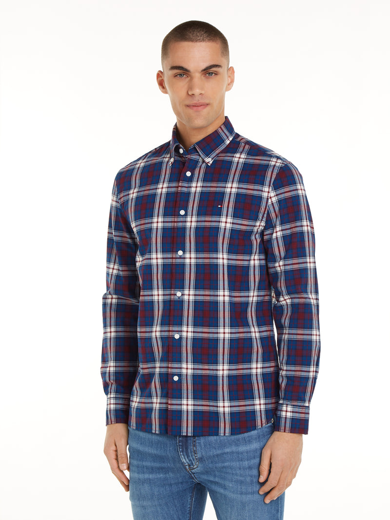 An image of the Tommy Hilfiger Tommy Tartan Regular Fit Poplin Shirt