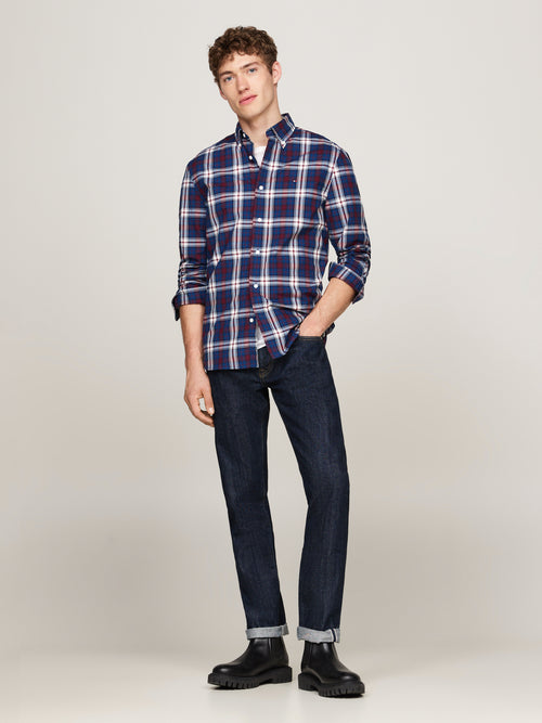 An image of the Tommy Hilfiger Tommy Tartan Regular Fit Poplin Shirt