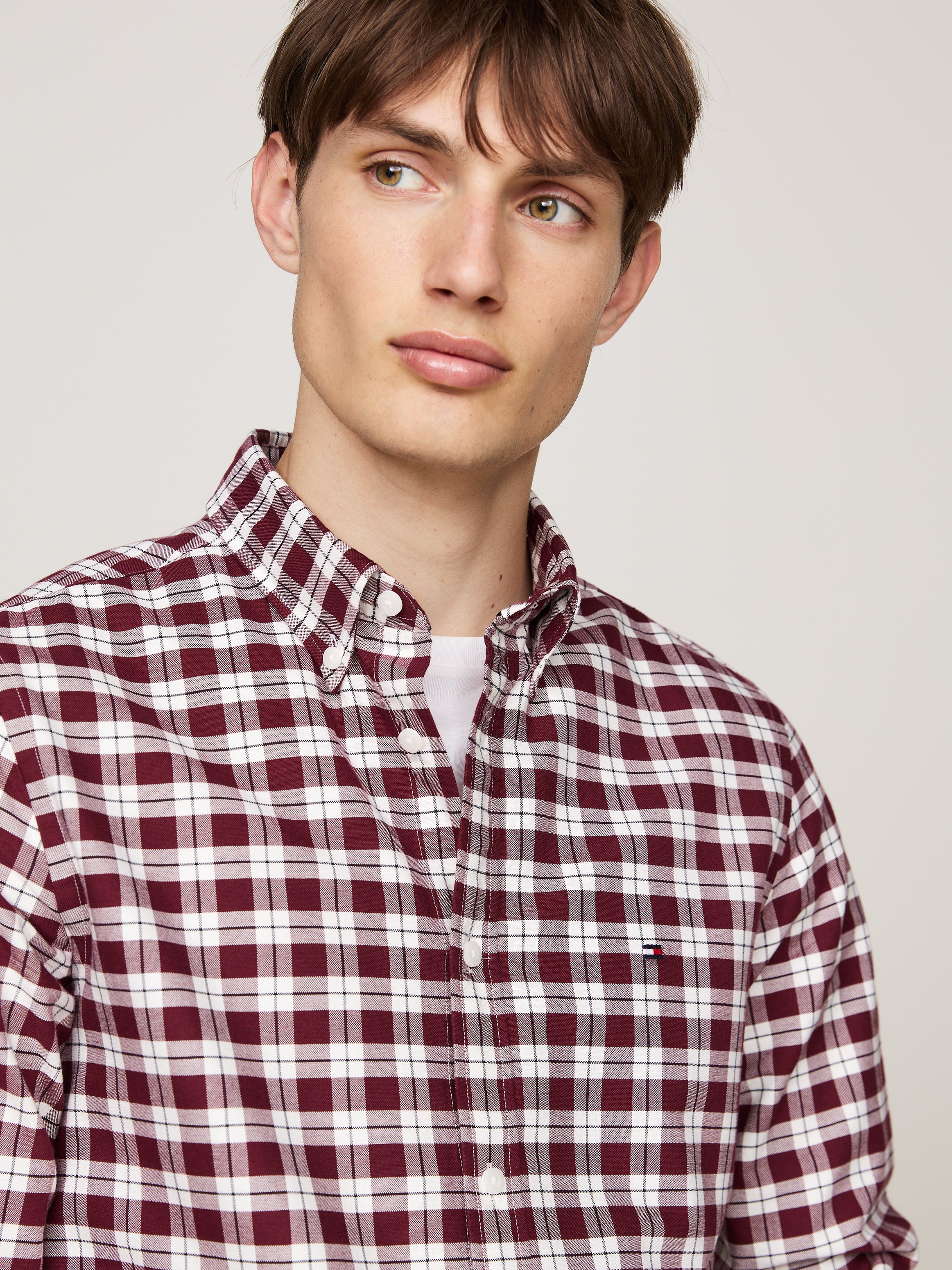 An image of the Tommy Hilfiger Check Slim Fit Oxford Shirt
