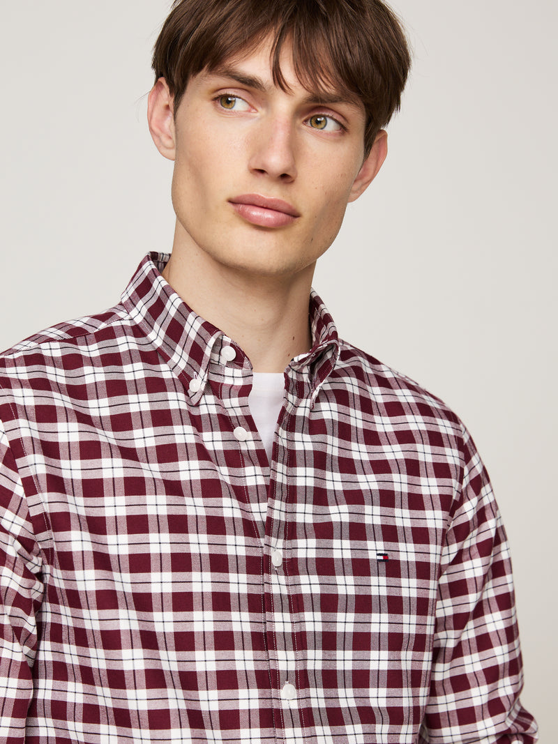 An image of the Tommy Hilfiger Check Slim Fit Oxford Shirt