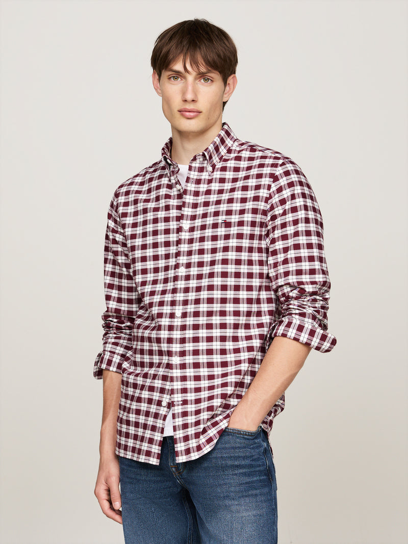 An image of the Tommy Hilfiger Check Slim Fit Oxford Shirt