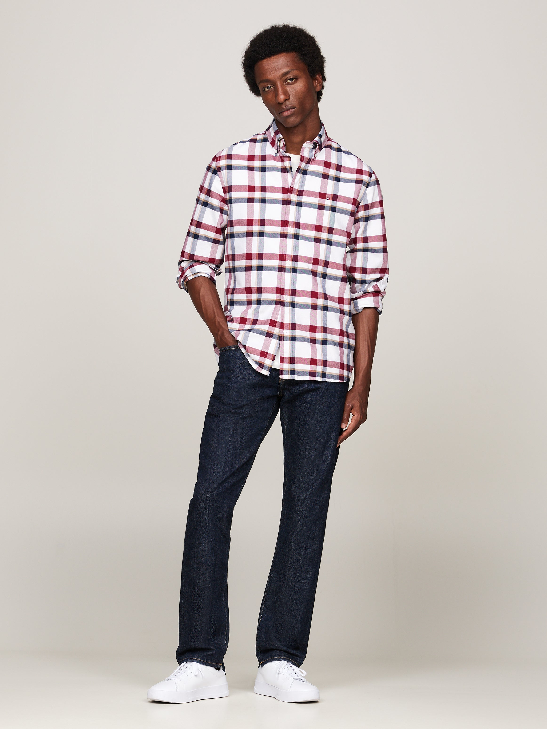 An image of the Tommy Hilfiger Check Regular Fit Oxford Shirt