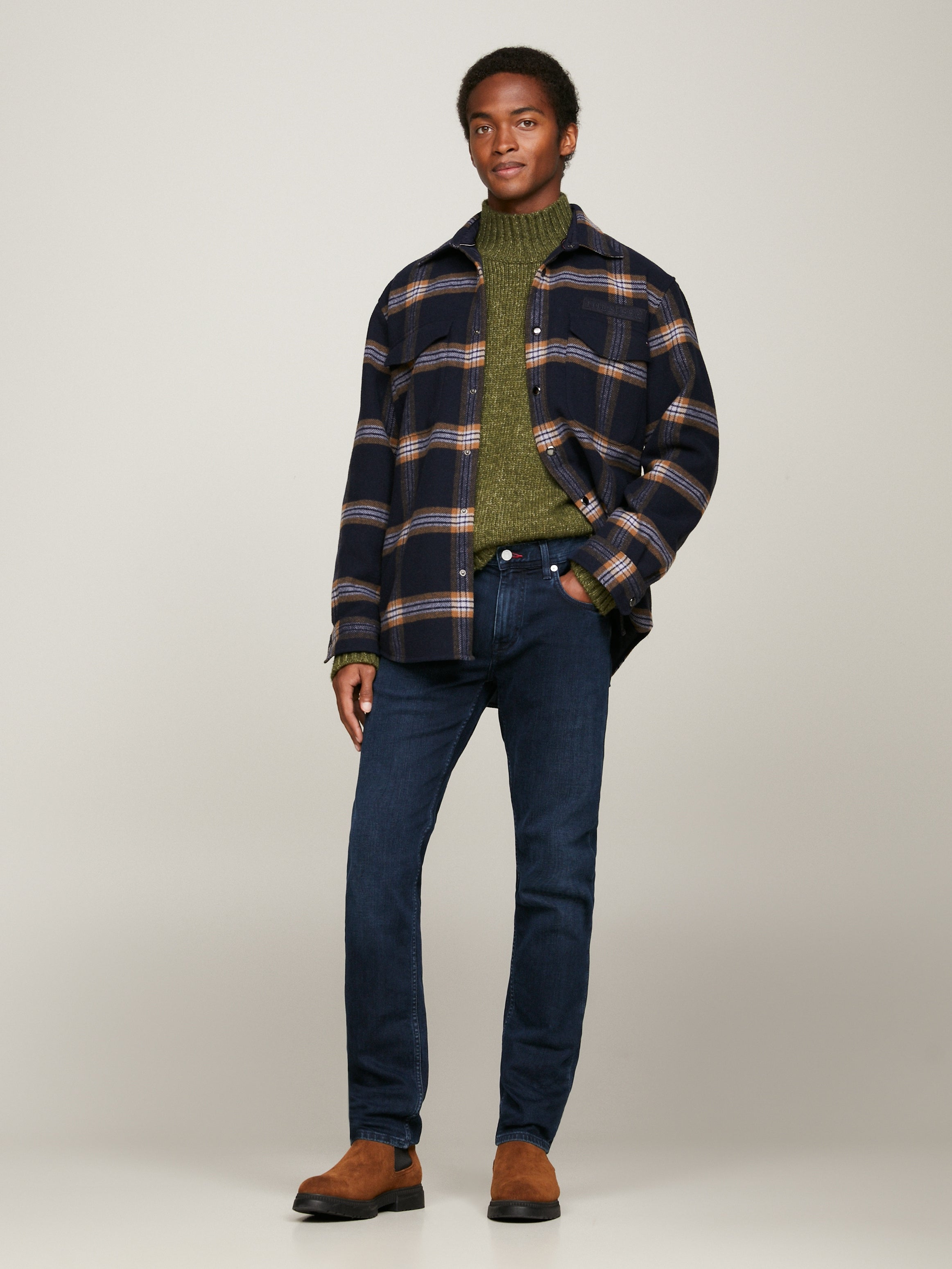 An image of the Tommy Hilfiger Denton Fitted Straight Jeans