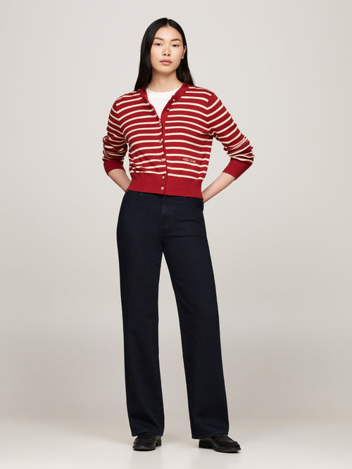 An image of the Tommy Hilfiger High Rise Relaxed Bootcut Jeans