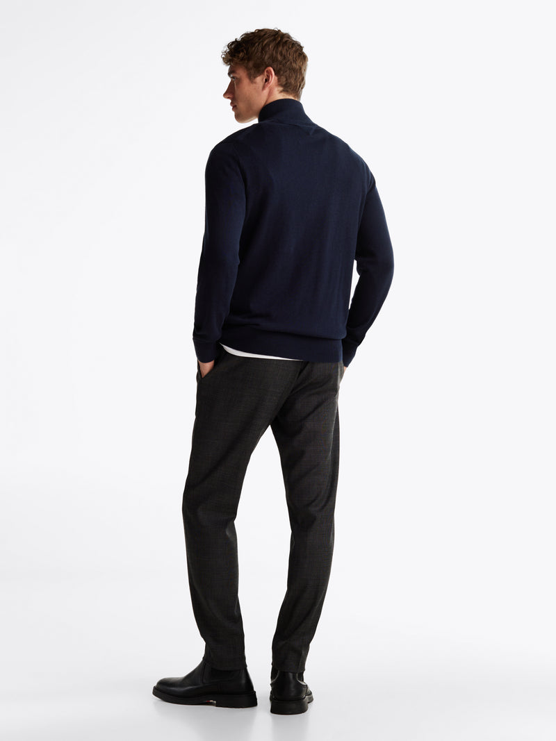 An image of the Tommy Hilfiger Half-Zip Mock Jumper with Cashmere