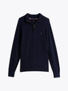 An image of the Tommy Hilfiger Half-Zip Mock Jumper with Cashmere