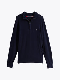 An image of the Tommy Hilfiger Half-Zip Mock Jumper with Cashmere
