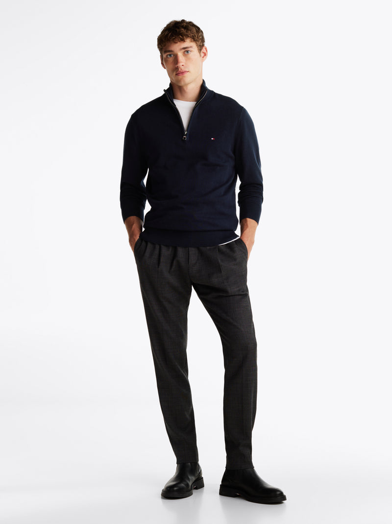 An image of the Tommy Hilfiger Half-Zip Mock Jumper with Cashmere
