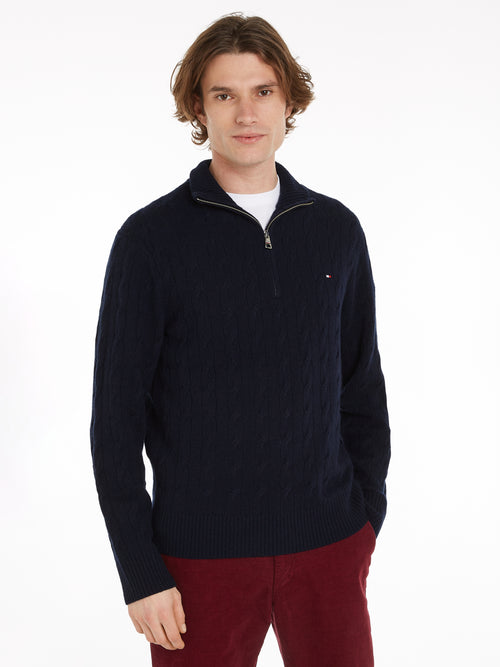 An image of the Tommy Hilfiger Two-Tone Jumper With Cashmere