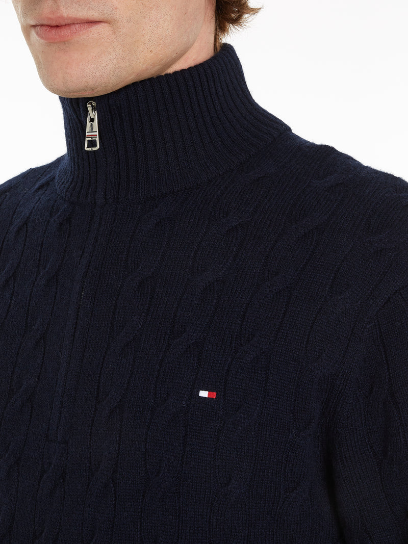 An image of the Tommy Hilfiger Two-Tone Jumper With Cashmere