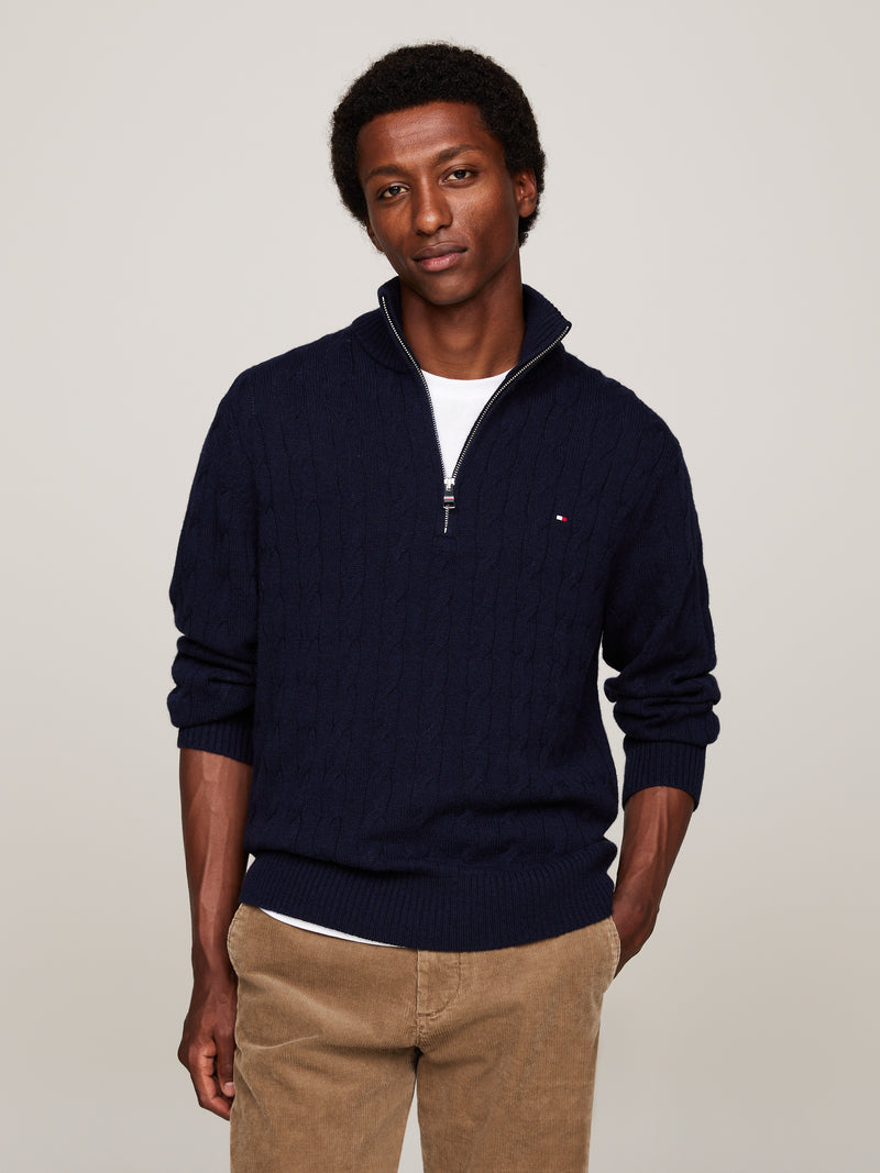 An image of the Tommy Hilfiger Two-Tone Jumper With Cashmere