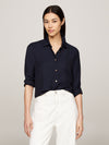 An image of the Tommy Hilfiger Gold-Tone Button Relaxed Fit Shirt