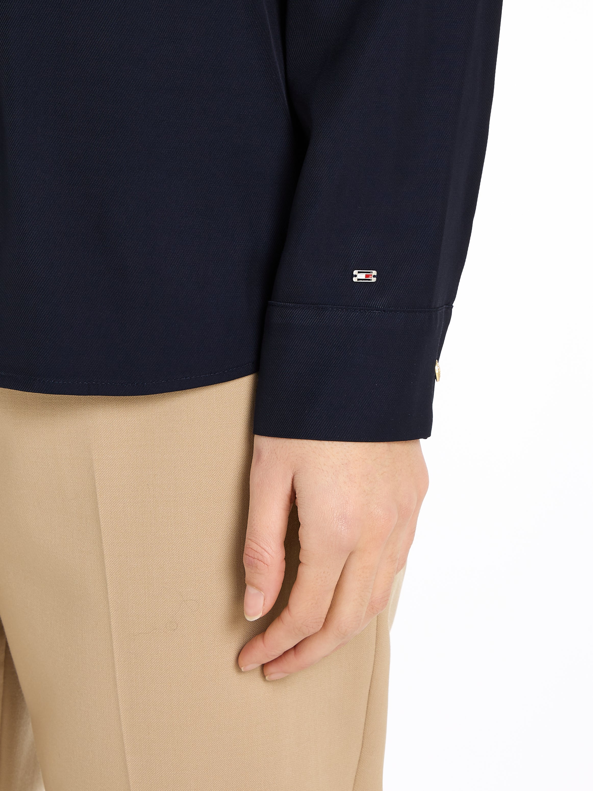 An image of the Tommy Hilfiger Gold-Tone Button Relaxed Fit Shirt