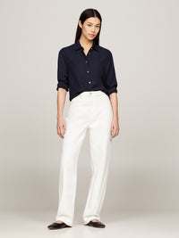 An image of the Tommy Hilfiger Gold-Tone Button Relaxed Fit Shirt