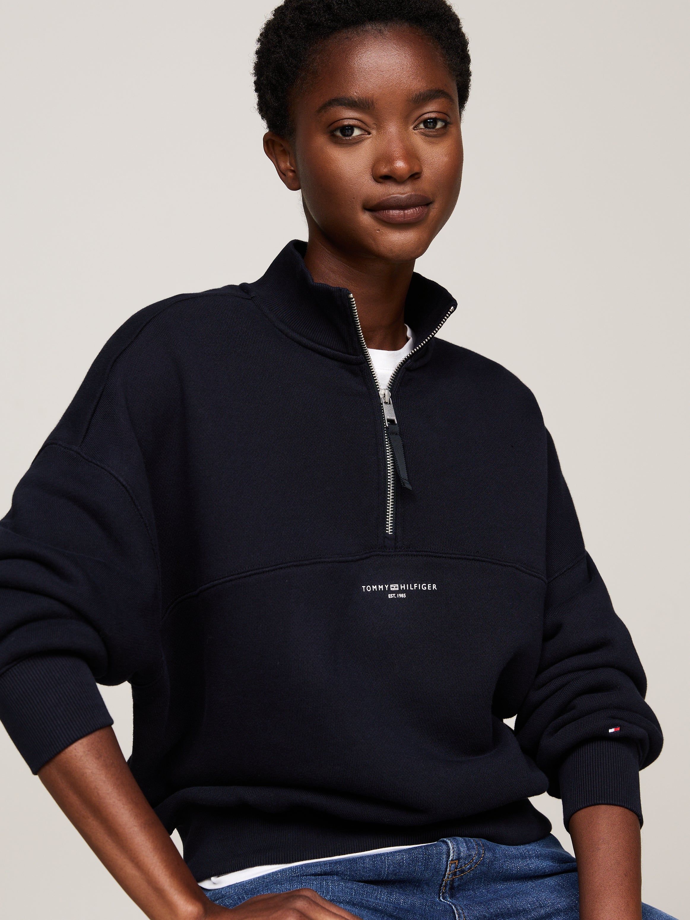 An image of the Tommy Hilfiger Reg Mini Corp 1/2 Zip Sweatshirt