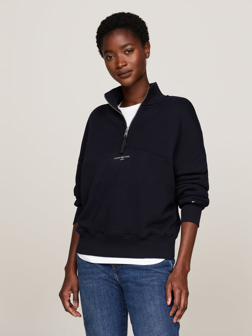 An image of the Tommy Hilfiger Reg Mini Corp 1/2 Zip Sweatshirt