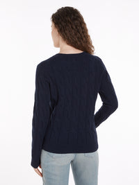 An image of the Tommy Hilfiger Pure Wool Cable Knit Jumper