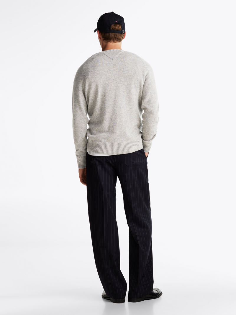 An image of the Tommy Hilfiger Pure Wool Crew Neck Jumper