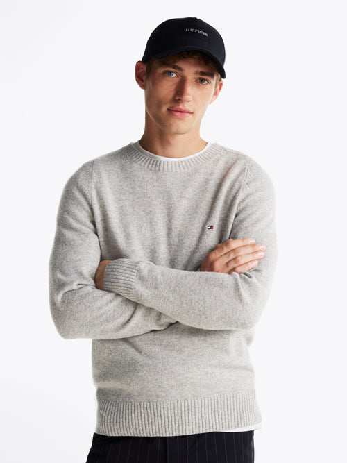 An image of the Tommy Hilfiger Pure Wool Crew Neck Jumper