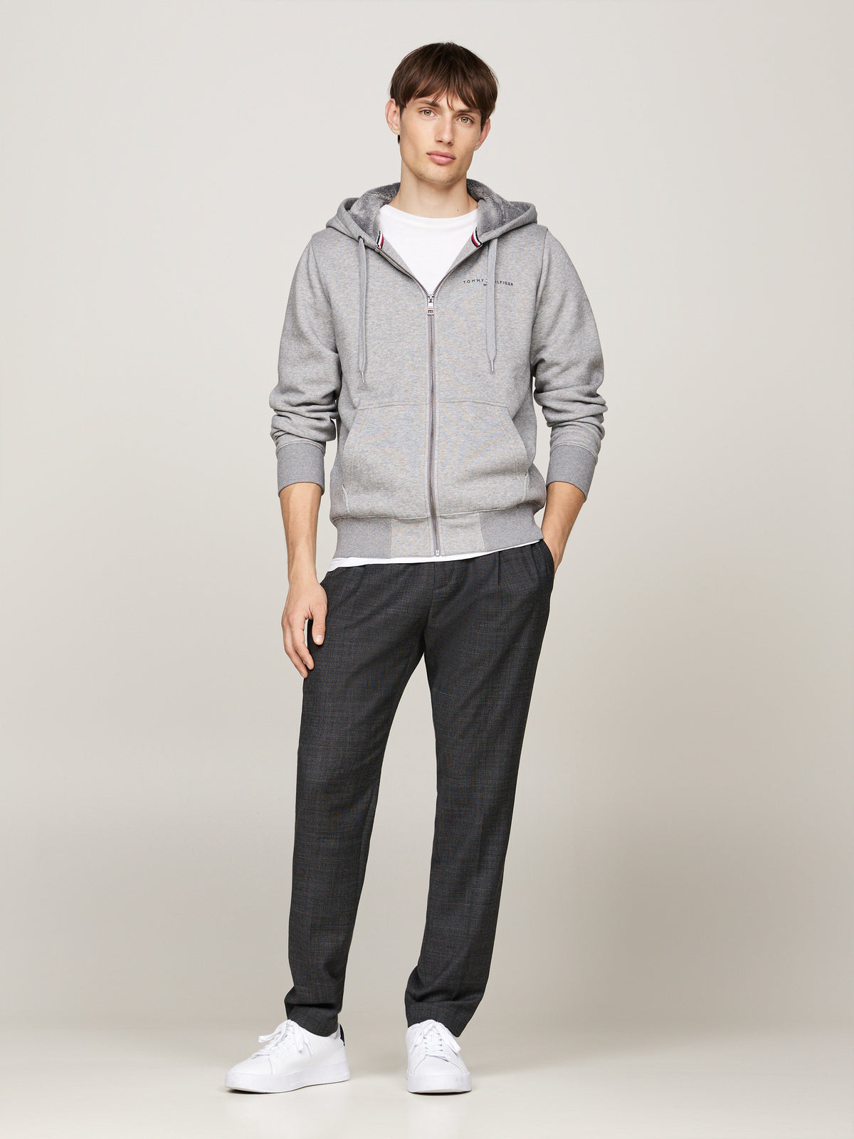 An image of the Tommy Hilfiger Faux Fur Lined Zip-Thru Hoody
