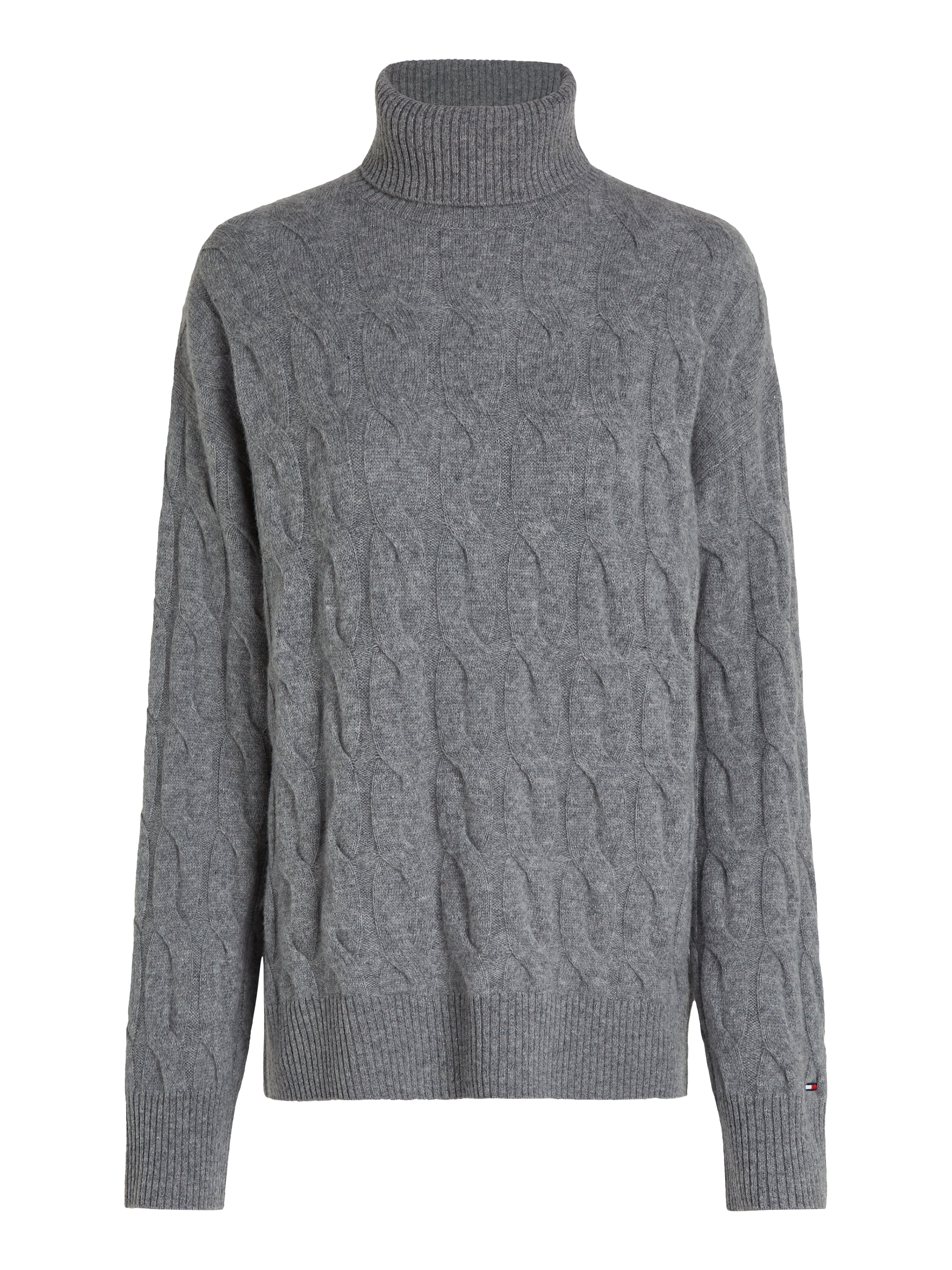 An image of the Tommy Hilfiger Relaxed Pure Wool Roll Neck Jumper