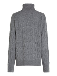An image of the Tommy Hilfiger Relaxed Pure Wool Roll Neck Jumper