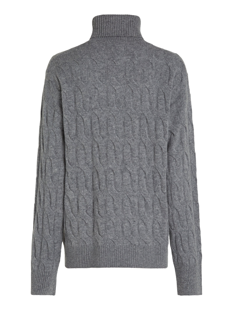 An image of the Tommy Hilfiger Relaxed Pure Wool Roll Neck Jumper