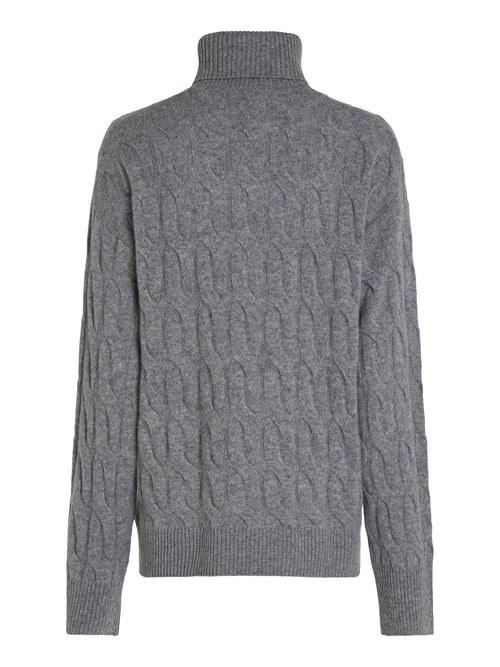 An image of the Tommy Hilfiger Relaxed Pure Wool Roll Neck Jumper