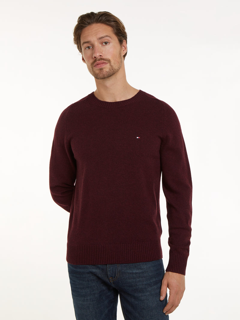 An image of the Tommy Hilfiger Pure Wool Crew Neck Jumper
