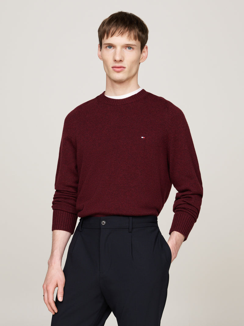 An image of the Tommy Hilfiger Pure Wool Crew Neck Jumper