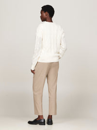 An image of the Tommy Hilfiger Pure Wool Cable Knit Jumper
