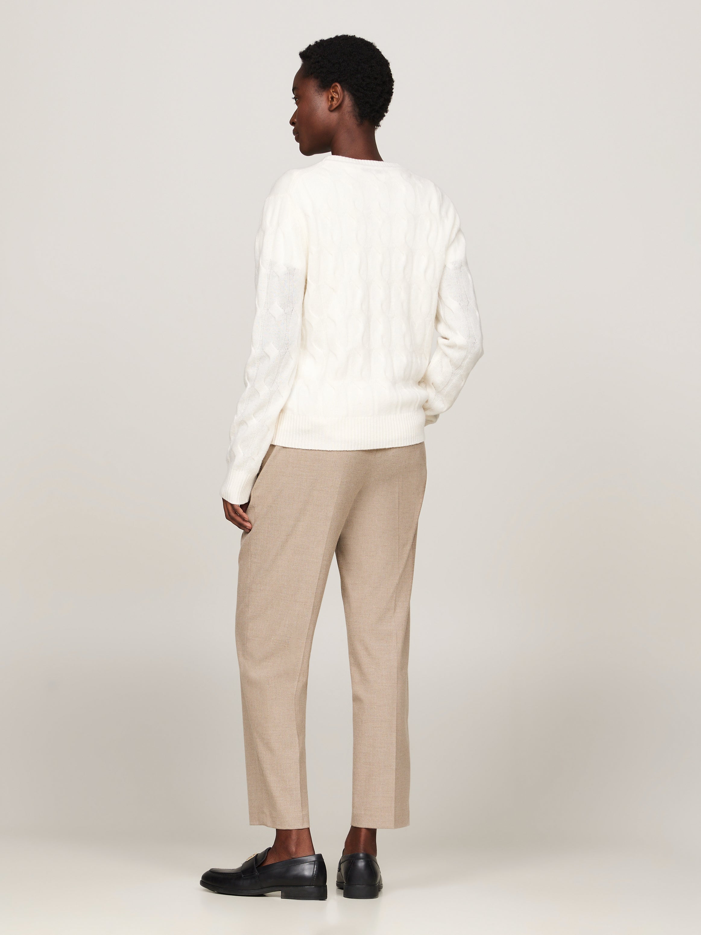 An image of the Tommy Hilfiger Pure Wool Cable Knit Jumper
