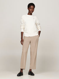 An image of the Tommy Hilfiger Pure Wool Cable Knit Jumper