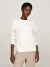 An image of the Tommy Hilfiger Pure Wool Cable Knit Jumper