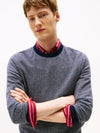 An image of the Tommy Hilfiger Herringbone Knit Jumper With Cashmere