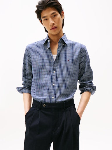 An image of the Tommy Hilfiger Flex Poplin Mini Tartan Shirt