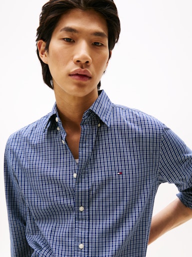 An image of the Tommy Hilfiger Flex Poplin Mini Tartan Shirt