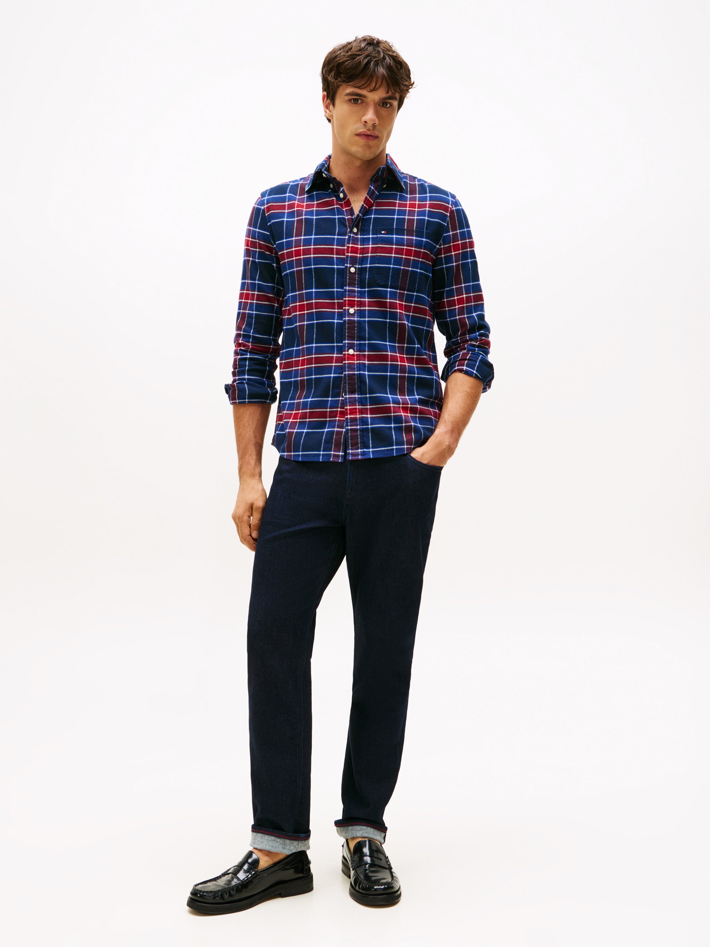 An image of the Tommy Hilfiger Hero Flannel Tartan Check Shirt