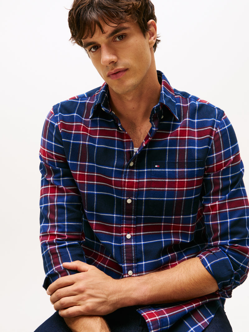 An image of the Tommy Hilfiger Hero Flannel Tartan Check Shirt