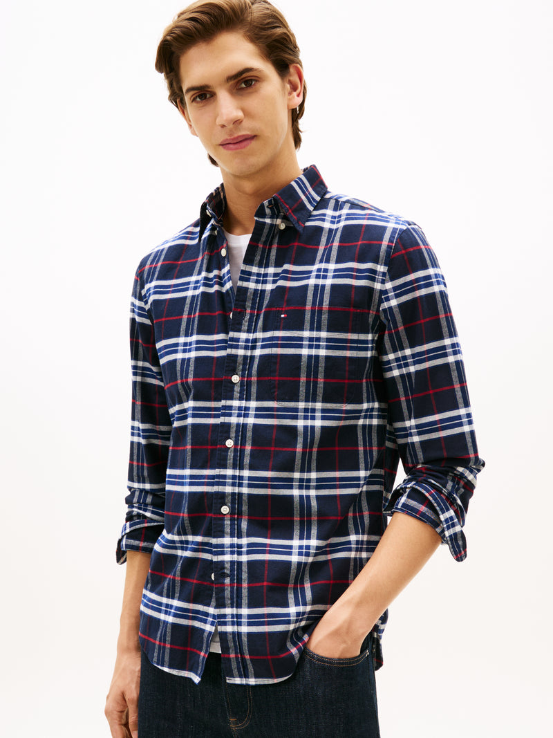 An image of the Tommy Hilfiger Brushed Oxford Check Shirt