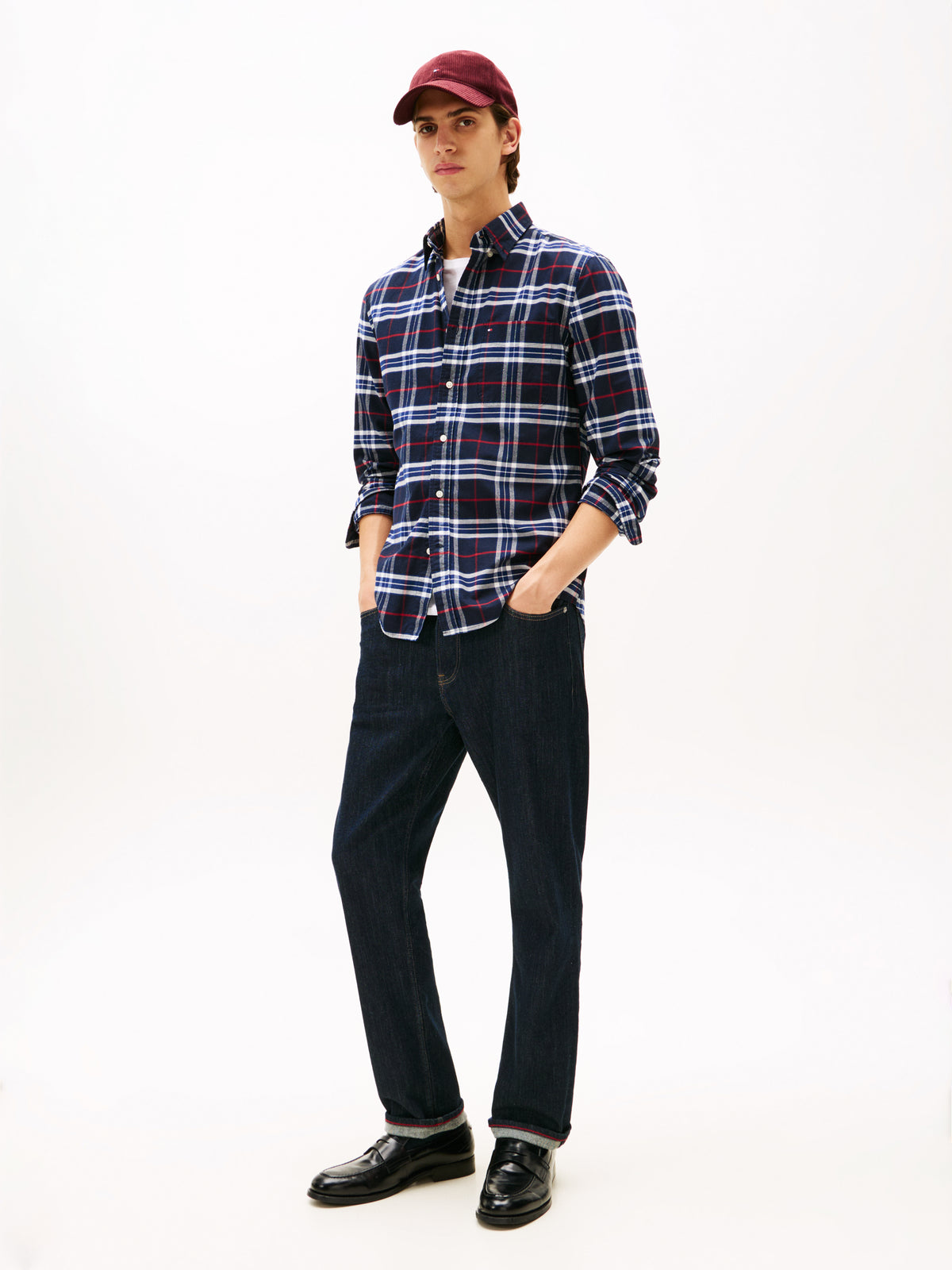 An image of the Tommy Hilfiger Brushed Oxford Check Shirt
